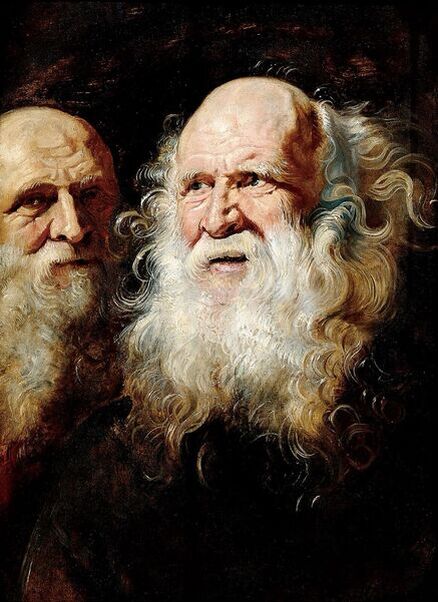 Sir peter paul rubens study heads of an old man
